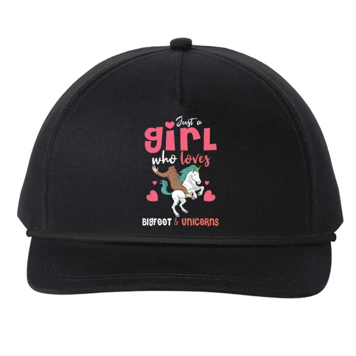 Bigfoot Riding A Unicorn Teens Ladies Gift Snapback Five-Panel Rope Hat