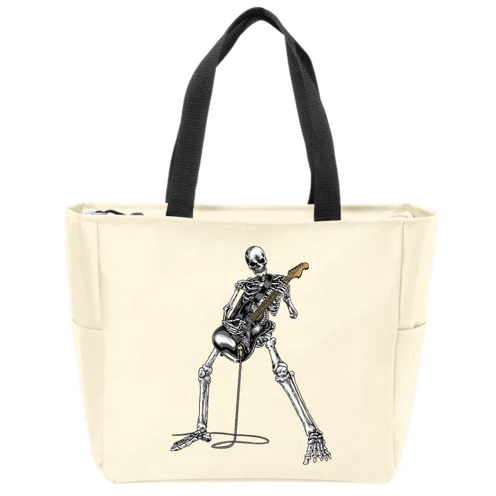 Band Rock And Roll Guitar For Men Band Tee Zip Tote Bag