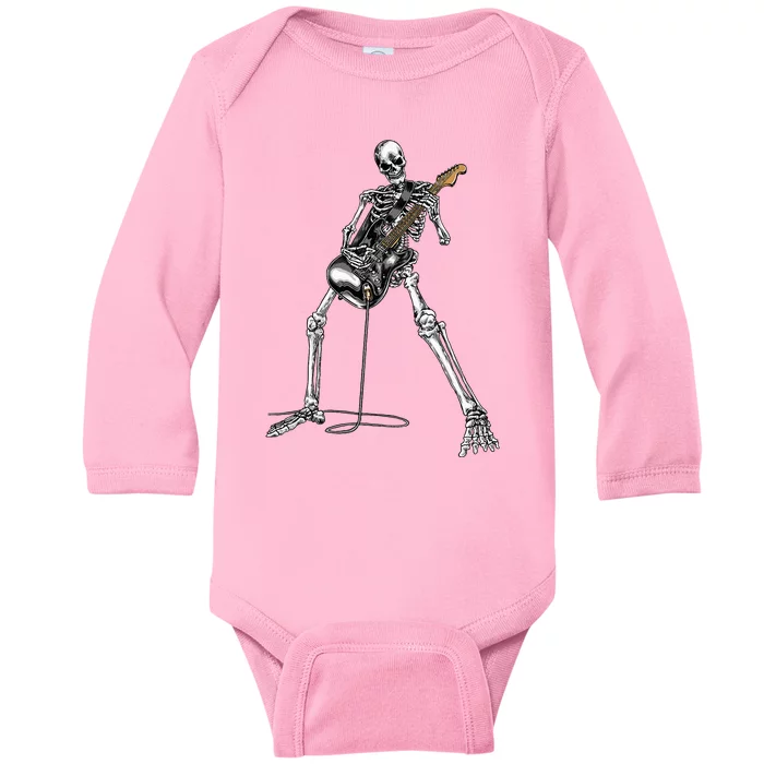 Band Rock And Roll Guitar For Men Band Tee Baby Long Sleeve Bodysuit