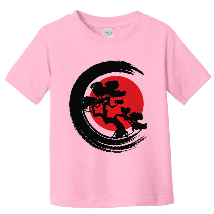 Bonsai Retro Aesthetics Enso Circle Vintage Bonsai Tree Toddler T-Shirt