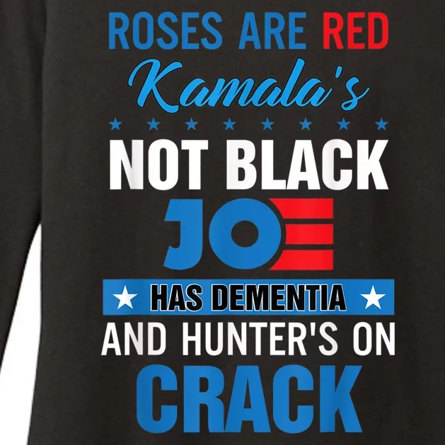 Biden Roses Are Red Kamala Not Black Joe Womens CVC Long Sleeve Shirt