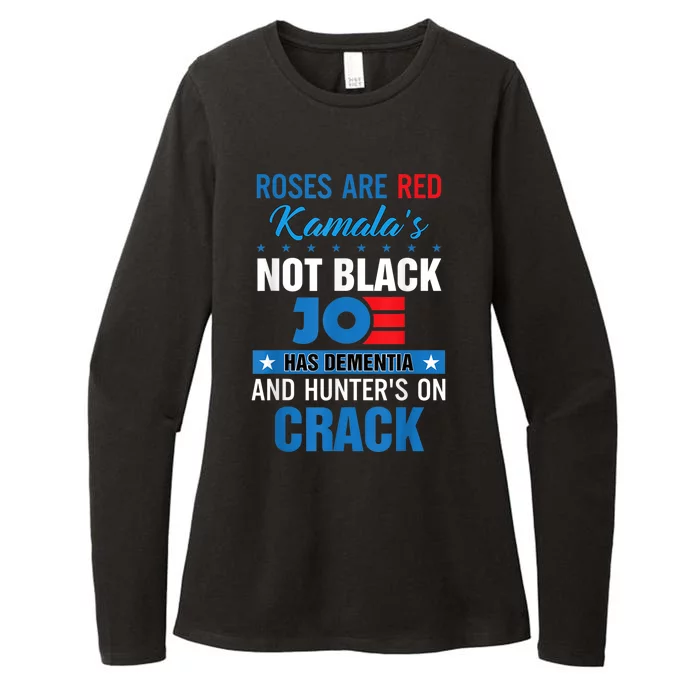 Biden Roses Are Red Kamala Not Black Joe Womens CVC Long Sleeve Shirt