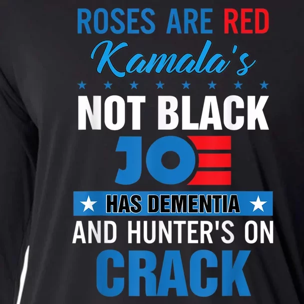 Biden Roses Are Red Kamala Not Black Joe Cooling Performance Long Sleeve Crew