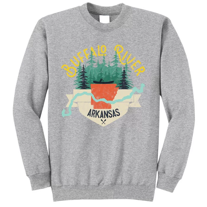 Buffalo River Arkansas National Park River Floating Kayak Tall Sweatshirt