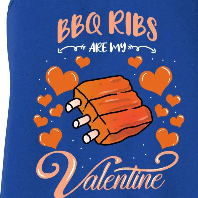 Bbq Ribs Are My Valentine Bbq Valentines Day Gift Women's Racerback Tank