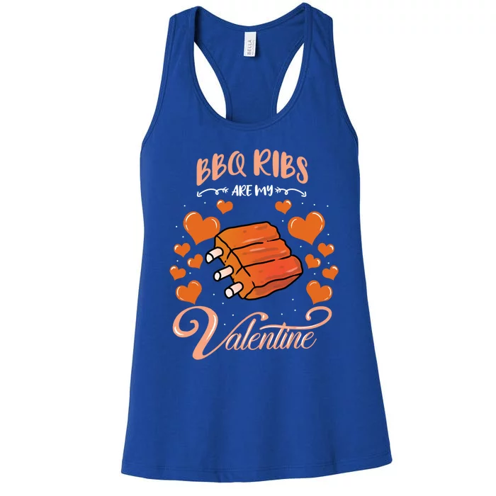 Bbq Ribs Are My Valentine Bbq Valentines Day Gift Women's Racerback Tank