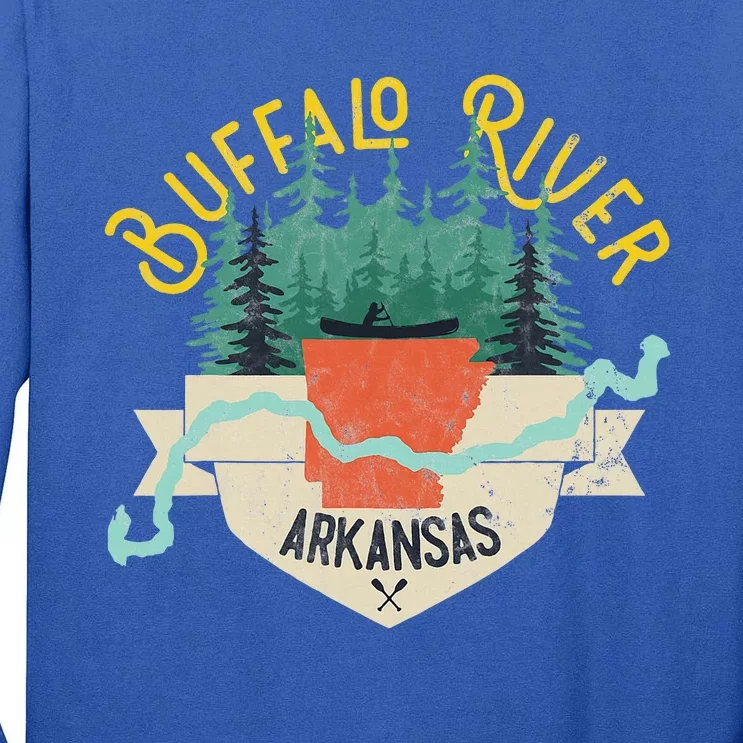 Buffalo River Arkansas National Park River Floating Kayak Tall Long Sleeve T-Shirt