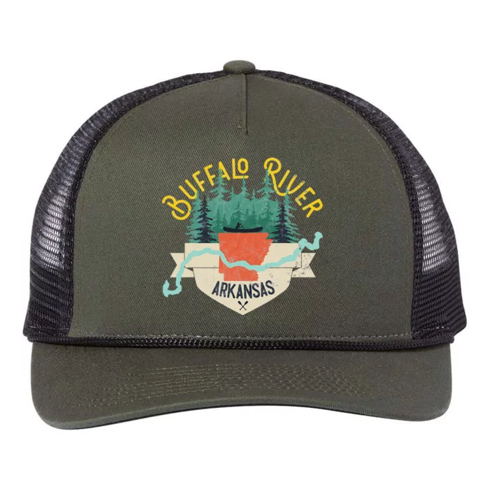 Buffalo River Arkansas National Park River Floating Kayak Retro Rope Trucker Hat Cap