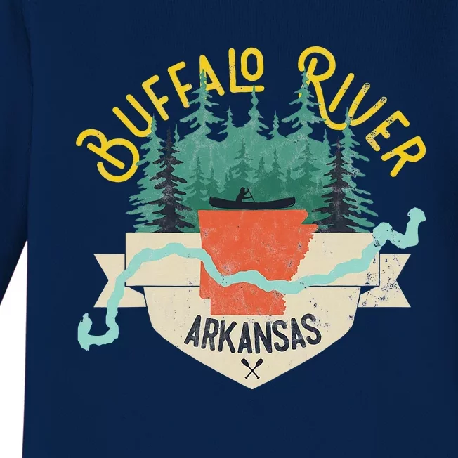 Buffalo River Arkansas National Park River Floating Kayak Baby Long Sleeve Bodysuit