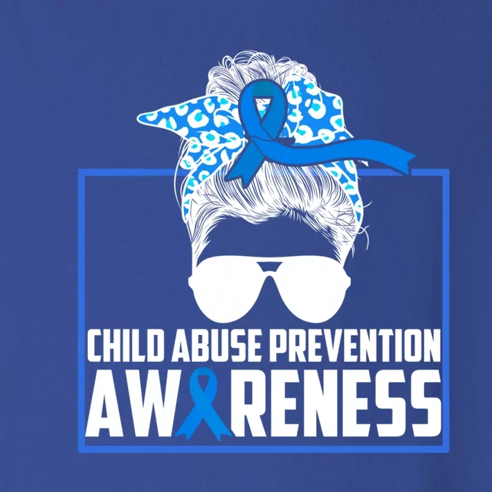 Blue Ribbon Abuse Awareness Month Prevention Support Great Gift Toddler Long Sleeve Shirt