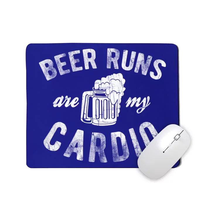 Beer Runs Are My Cardio Mug With Foam Graphic Gift Mousepad