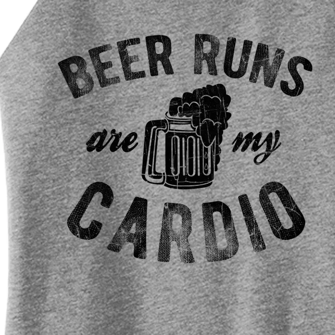 Beer Runs Are My Cardio Mug With Foam Graphic Gift Women’s Perfect Tri Rocker Tank