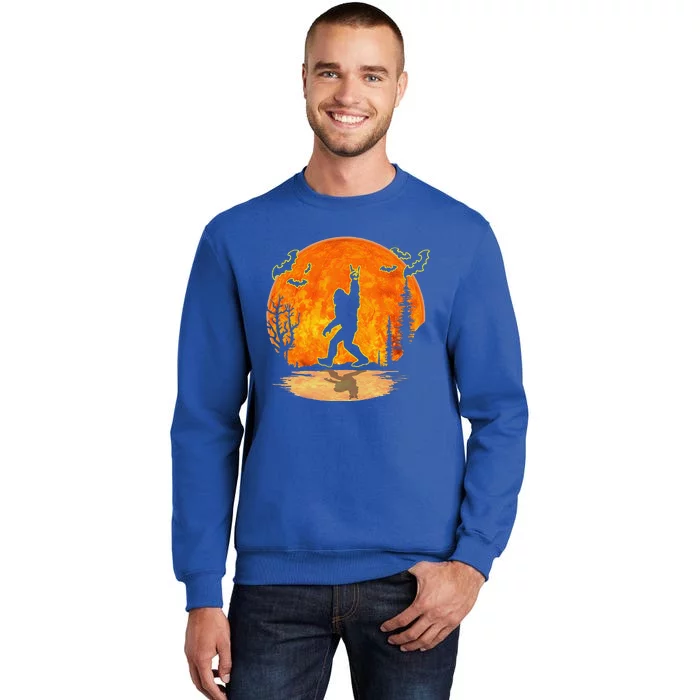 Bigfoot Rock And Roll Sasquatch Believers Halloween Tall Sweatshirt