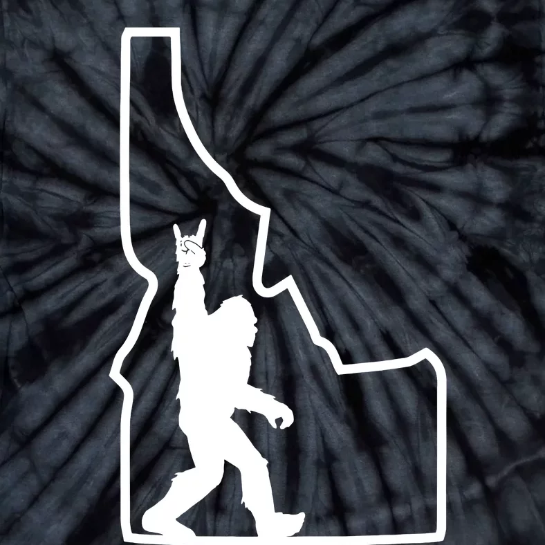 Bigfoot Rock And Roll Silhouette State Of Idaho Sasquatch Tie-Dye T-Shirt