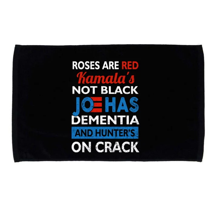 Biden Roses Are Red Kamalas Not Black Joe Microfiber Hand Towel