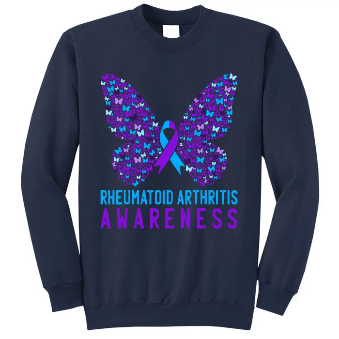 Butterfly Rheumatoid Arthritis Awareness Ra Ribbon Support Sweatshirt