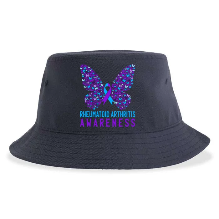 Butterfly Rheumatoid Arthritis Awareness Ra Ribbon Support Sustainable Bucket Hat