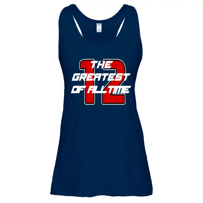 Brady 12 GOAT The Greatest Of All Time Ladies Essential Flowy Tank