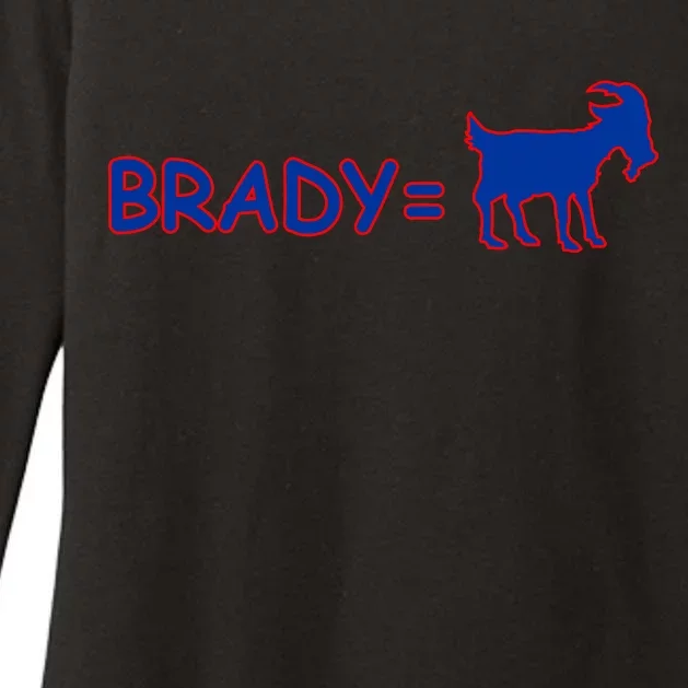 Brady Equals The Goat New England Womens CVC Long Sleeve Shirt