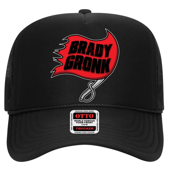 Brady Gronk Tampa Bay Flag High Crown Mesh Trucker Hat