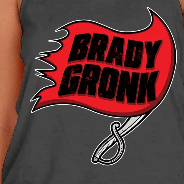 Brady Gronk Tampa Bay Flag Women's Knotted Racerback Tank