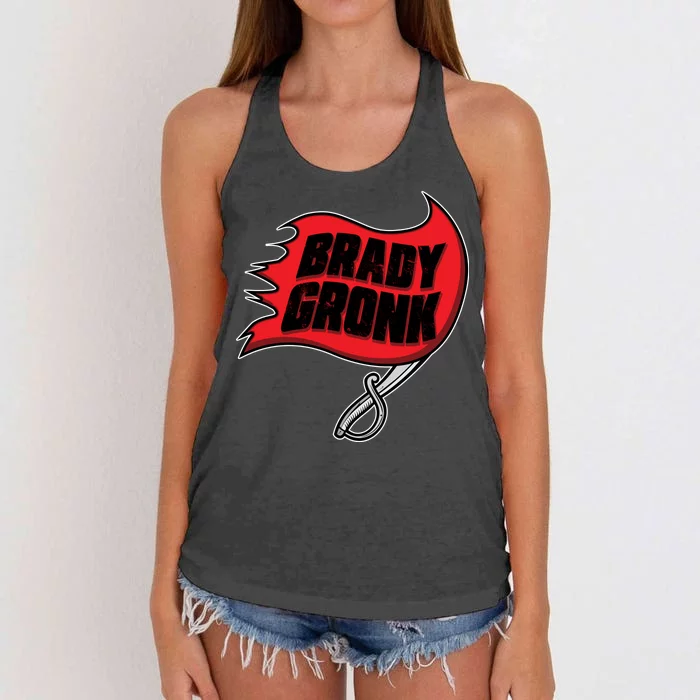 Brady Gronk Tampa Bay Flag Women's Knotted Racerback Tank