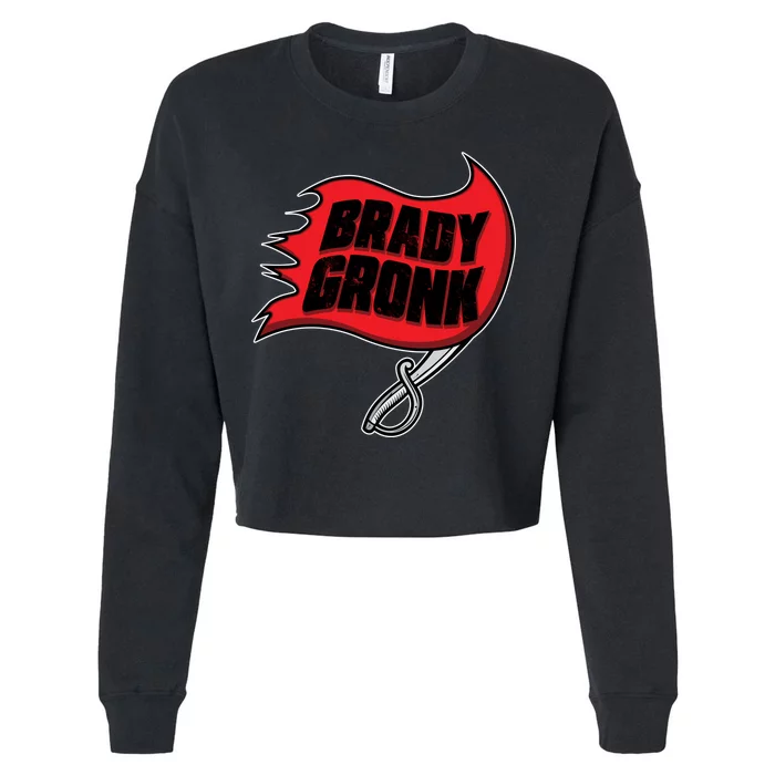 Brady Gronk Tampa Bay Flag Cropped Pullover Crew