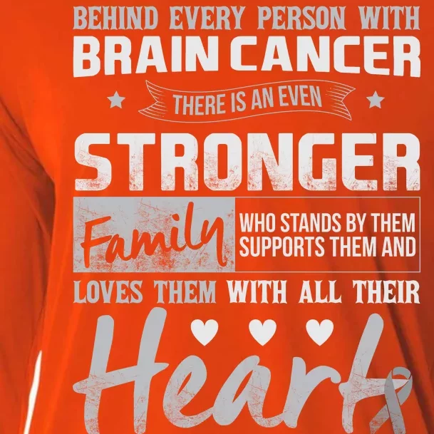 Brain Cancer Awareness Strong Family Cooling Performance Long Sleeve Crew