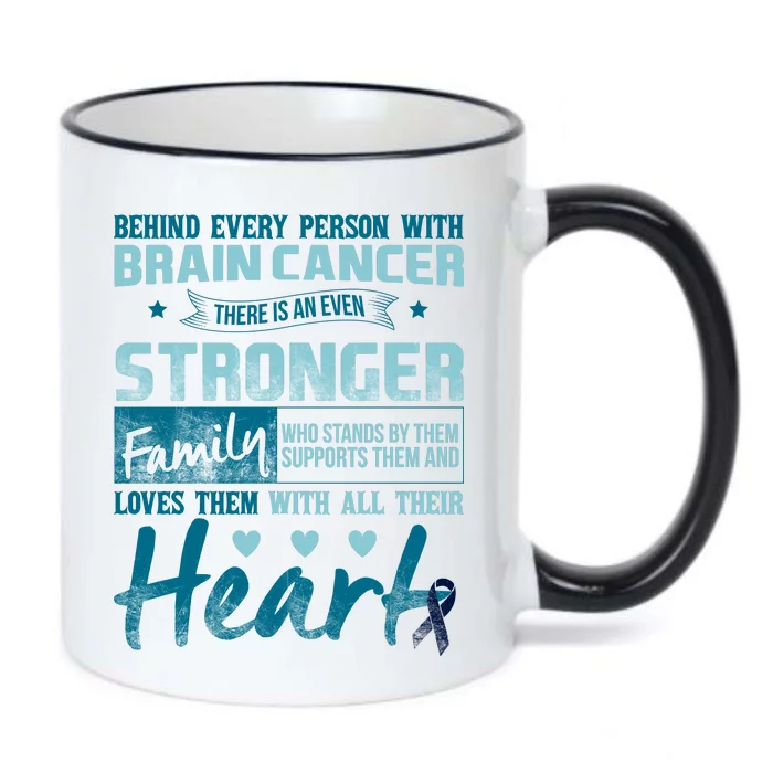 Brain Cancer Awareness Strong Family Black Color Changing Mug