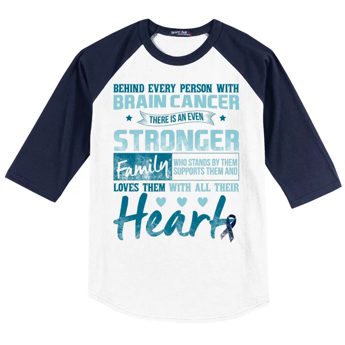 Brain Cancer Awareness Strong Family Baseball Sleeve Shirt