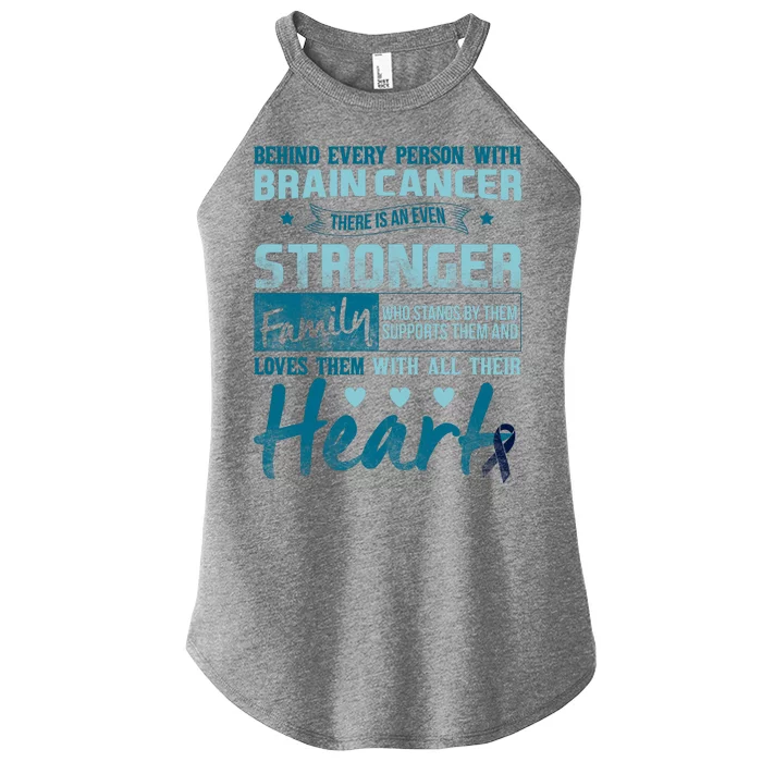 Brain Cancer Awareness Strong Family Women’s Perfect Tri Rocker Tank