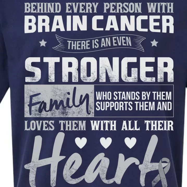 Brain Cancer Awareness Strong Family Sueded Cloud Jersey T-Shirt