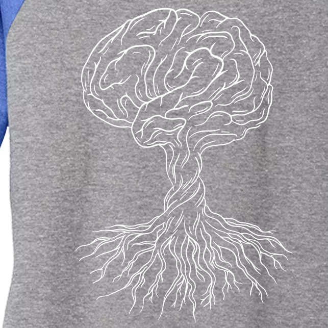 Brain Tree Women's Tri-Blend 3/4-Sleeve Raglan Shirt