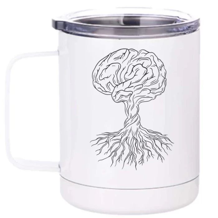 Brain Tree Front & Back 12oz Stainless Steel Tumbler Cup