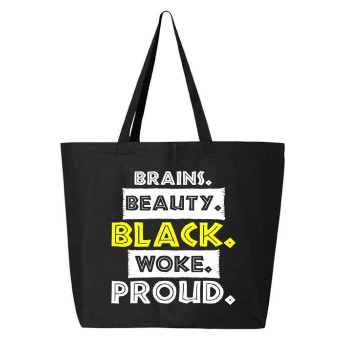 Brains Beauty Black Woke Proud 25L Jumbo Tote