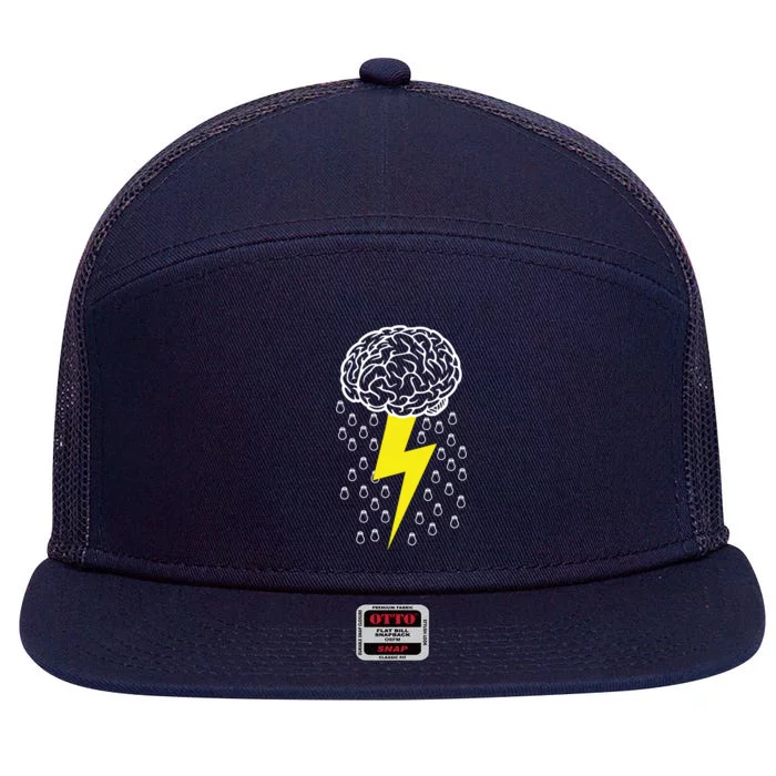 Brainstorm Lightning Cloud 7 Panel Mesh Trucker Snapback Hat