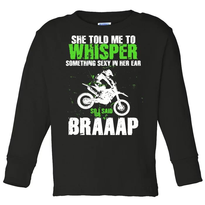 BRAPPP Motocross Toddler Long Sleeve Shirt