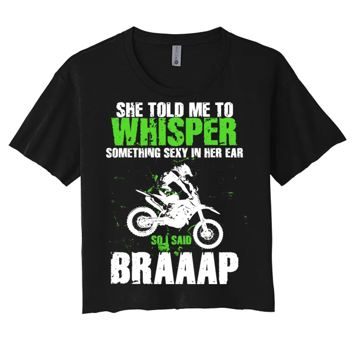 BRAPPP Motocross Women's Crop Top Tee