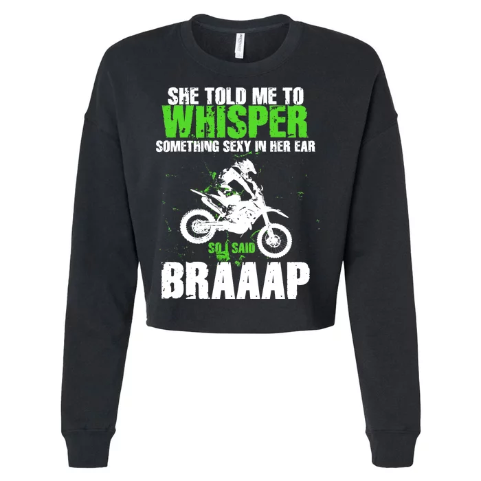 BRAPPP Motocross Cropped Pullover Crew