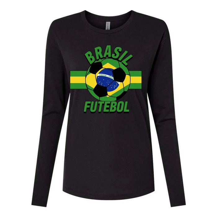 Brasil Futebol Brazil Soccer Womens Cotton Relaxed Long Sleeve T-Shirt