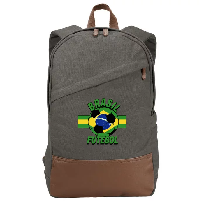 Brasil Futebol Brazil Soccer Cotton Canvas Backpack