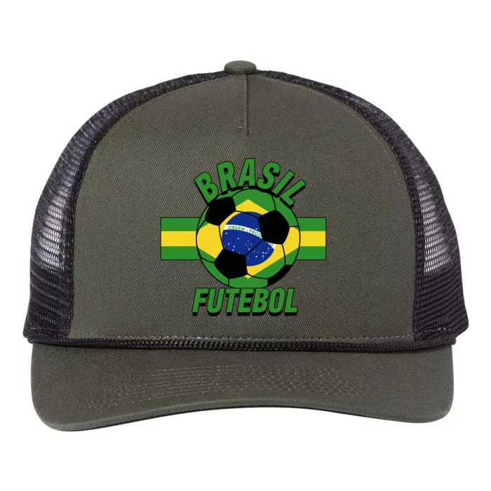 Brasil Futebol Brazil Soccer Retro Rope Trucker Hat Cap