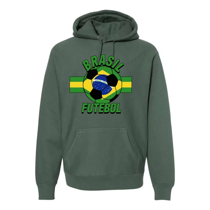 Brasil Futebol Brazil Soccer Premium Hoodie