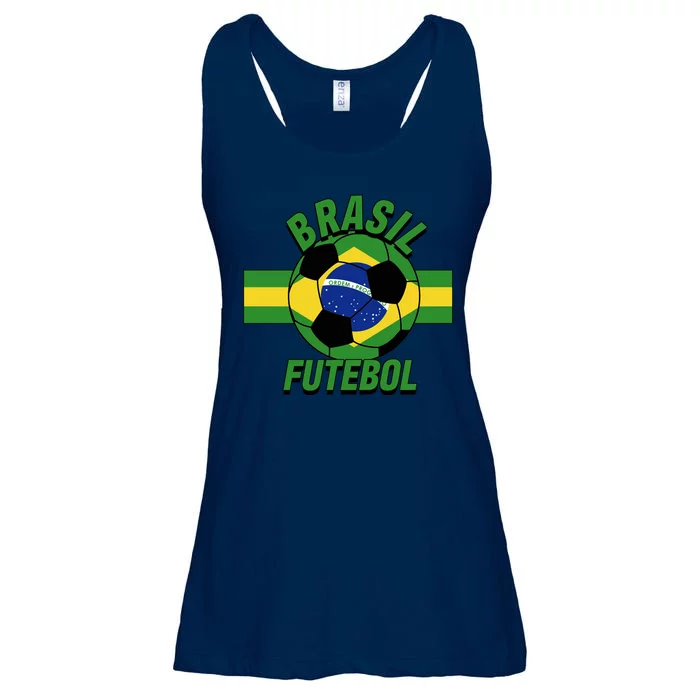 Brasil Futebol Brazil Soccer Ladies Essential Flowy Tank