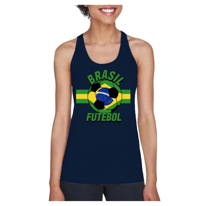 Brasil Futebol Brazil Soccer Women's Racerback Tank