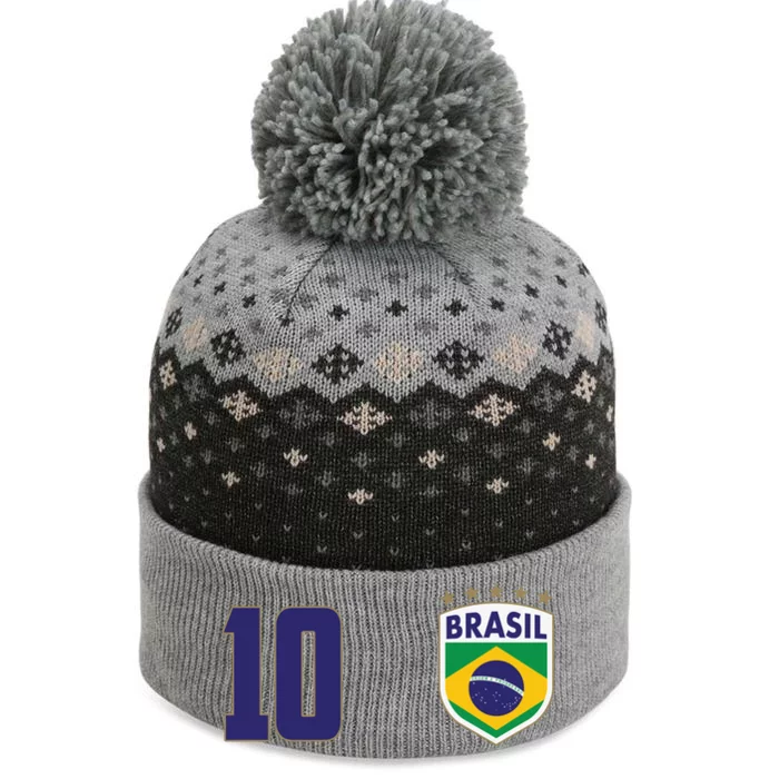 Brasil World Cup Soccer Emblem Jersey The Baniff Cuffed Pom Beanie