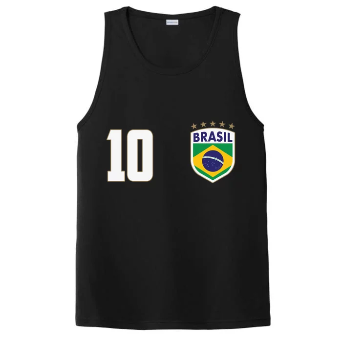 Brasil World Cup Soccer Emblem Jersey Performance Tank