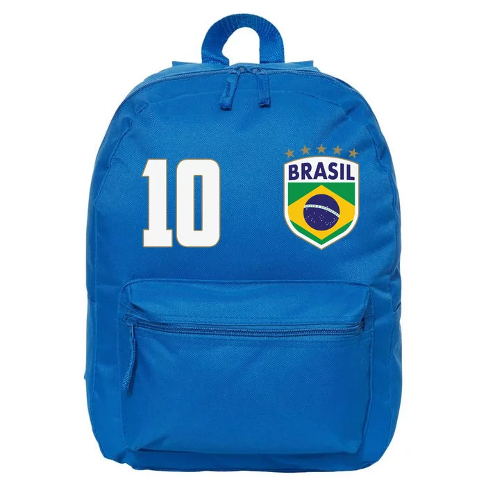 Brasil World Cup Soccer Emblem Jersey 16 in Basic Backpack