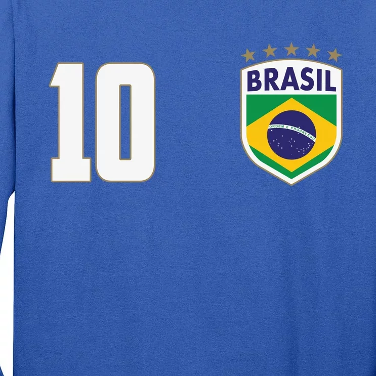 Brasil World Cup Soccer Emblem Jersey Tall Long Sleeve T-Shirt