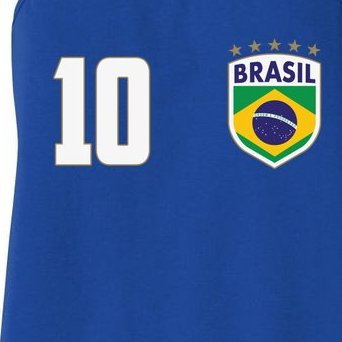 Brasil World Cup Soccer Emblem Jersey Women's Racerback Tank